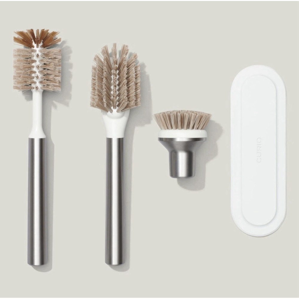 Curio Ionic Brush Set, Stainless Steel Magnetized Stand Upright Kitchen Dishwash - Picture 10 of 10